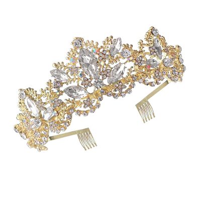 Beavorty 1pc Leaf Modeling Headdress for Bride Elegant Korean Style Wedding Accessory Rhinestones for Bridal Parties Photography and Special Occasions