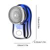 Electric Mini Travel Shaver for Men - Pocket Size Washable Electronic Razor - Mens Rechargeable Portable Cordless Shaving Face Beard - Wet & Dry Rotary Electrical Shave view 3