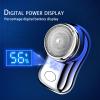 Electric Mini Travel Shaver for Men - Pocket Size Washable Electronic Razor - Mens Rechargeable Portable Cordless Shaving Face Beard - Wet & Dry Rotary Electrical Shave view 4