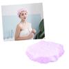 balacoo 4PCS Dual-Layer Waterproof Satin Bath Caps for Women Reusable Hair Styling Shower Caps Hair Salon Protector for Bathing view 3