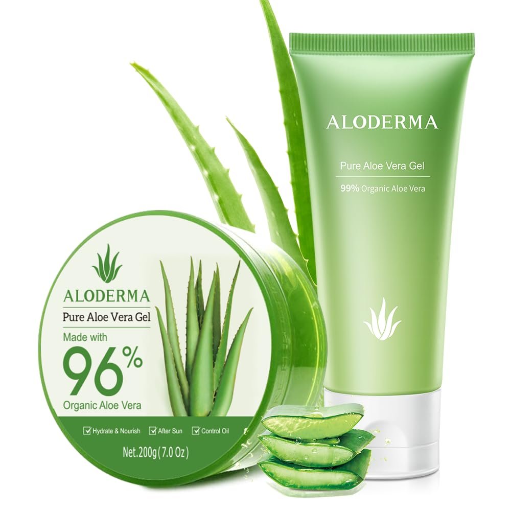 All Purpose Aloe Vera Gels Set - 3 Pieces - 2 x Hydrating 200g Aloe Vera Gel and 114g Aloe Vera Gel