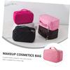 1pc Rhombus Cosmetic Bag Handbags Makeup Bags Canvas Makeup Pouch Travel Makeup Bag Mirror Portable, Pink, 23x14x10cm view 2