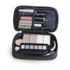 1pc Rhombus Cosmetic Bag Handbags Makeup Bags Canvas Makeup Pouch Travel Makeup Bag Mirror Portable, Black, 23x14x10cm view 4