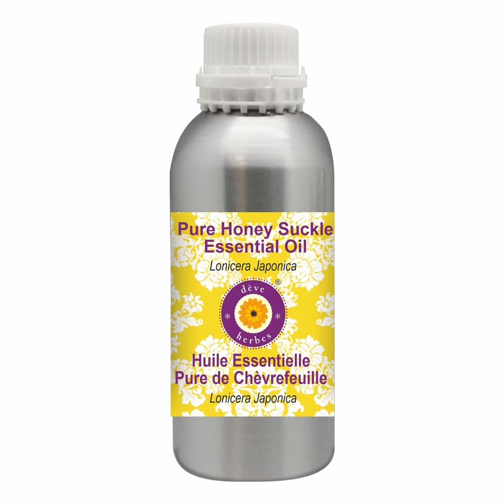 Deve Herbes Pure Honey Suckle Essential Oil (Lonicera Japonica) Steam Distilled 1250ml(42oz)