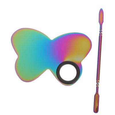 DOITOOL 1 Set Makeup Palette Paint Tools Makeup Metal Salon Mixer Resin Makeup Spatulas Stainless Steel Love