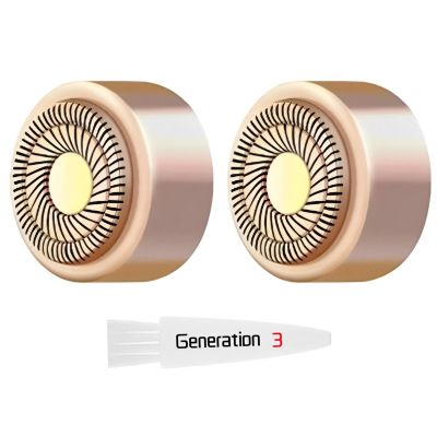 Generation 3 Replacement Heads for Flawless Replacement Heads Gen 3 Compatible with Finishing Touch Flawless Facial Hair Remover Ring Light Version,New Upgraded Replacement Blades for Flawless,2 Pack.