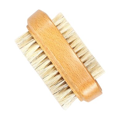 POPETPOP Double-sided Nail Cleaning Brush for Manicure Bristles Easy to Use Nail Care Tool for Exfoliating Cuticles and Dirt under Fingernails Random Color Logo