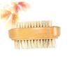 POPETPOP Double-sided Nail Cleaning Brush for Manicure Bristles Easy to Use Nail Care Tool for Exfoliating Cuticles and Dirt under Fingernails Random Color Logo view 3