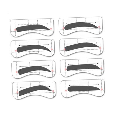 balacoo 32pairs Eyebrow Stencils Kit Styles Eyebrow Templates for Shaping Beauty Tool for Quick Symmetrical Brows for Beginners and All Makeup Looks