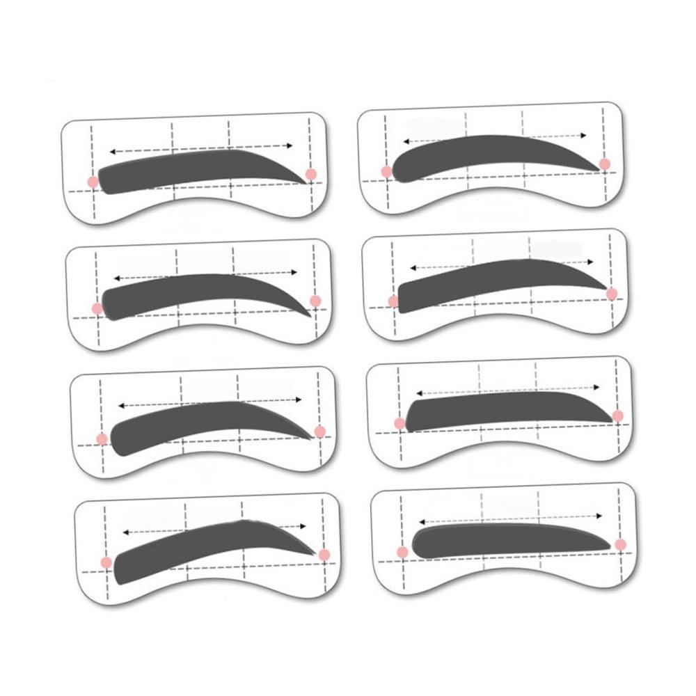 balacoo 32pairs Eyebrow Stencils Kit Styles Eyebrow Templates for Shaping Beauty Tool for Quick Symmetrical Brows for Beginners and All Makeup Looks