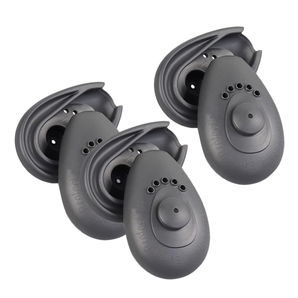 SOLUSTRE 3pairs Hair Dye Ear Covers Heat Protection Silicone Earmuffs Non-Slip Ear Protectors for Women