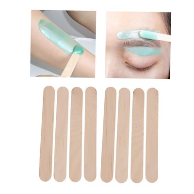 balacoo 50pcs Wax Applicator Sticks for Hair Removal Wooden Spatula Tongue Depressors Safe Easy Use for Salons and Home Waxing