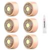 Generation 3 Replacement Heads Compatible with New Version Finishing Touch Flawless Facial Hair Remover, Double Halo for Gen 3, 18 Karat Gold-Plated, 6 Pack view 1