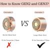 Generation 3 Replacement Heads Compatible with New Version Finishing Touch Flawless Facial Hair Remover, Double Halo for Gen 3, 18 Karat Gold-Plated, 6 Pack view 4