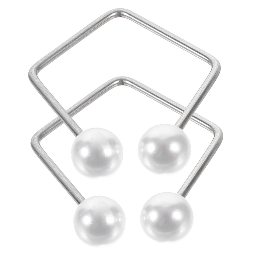 Balacoo 2pcs Dimple Trainer Face Dimple Shaper Face Exerciser Metal Trainer Facial Tool Facial Dimple Maker Facial Exerciser Stainless Steel Plus Imitation Pearls The Face Former, 3.70X2.70X0.60CM