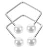 Balacoo 2pcs Dimple Trainer Face Dimple Shaper Face Exerciser Metal Trainer Facial Tool Facial Dimple Maker Facial Exerciser Stainless Steel Plus Imitation Pearls The Face Former, 3.70X2.70X0.60CM view 1