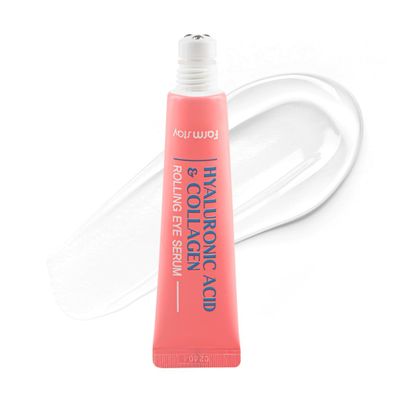 Farmstay Hyaluronic Acid Roll-on Eye Serum with 2% Niacinamide & Collagen  Hydrating Korean Eye Roller for Dark Circles, Puffy Eyes & Wrinkles  0.84 fl. oz.