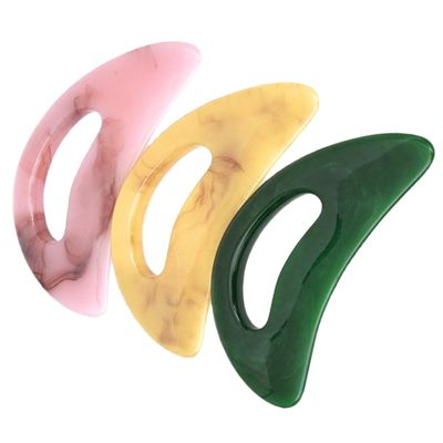 balacoo 3pcs Gua Sha Body Scraping Boards Face Massage Tool for Skin Care Lightweight Resin with Curved Design for Relaxation and Puffiness Reduction Great Women