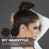 NOLITOY 2pcs Hair Dryer Knot Black Outfit Wigs Chignon Hair Ring Faux Hair Bun No Crease Hairpin Black Girl Hairpiece Messy Bun Hairpiece Resin Hair Extension Ring Elasticity view 4