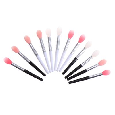 Housoutil Plastic Silicone Lipstick Brush Set 12 Pcs Lip Mask Wands Soft Brush for Comfort for Beauty Salon or Home Use Women Girls