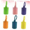 Angoily 6pcs Silicone Essential Oil Roller Bottle Covers with Handle Protective Sleeve for Easy Carrying for Travel Six Colors view 2