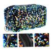 Angoily Sequin Travel Cosmetic Bag Portable Toiletry Pouch for Women Stylish Makeup Organizer with Zipper Closure Versatile Storage for Home and view 1