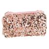 Angoily 1pc Large Capacity Portable Sequin Makeup Bag Versatile Cosmetic Organizer for Travel Toiletry and Storage Needs for Women and Girls Pink view 1