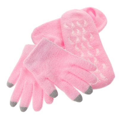 Housoutil Gel Moisturizing Spa Gloves Socks Women Suit Hand Foot Care Moisturizer Socks