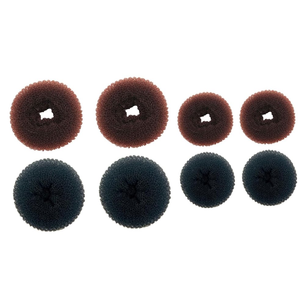 Balacoo 8pcs Flexible Donut Bun Shaper Kit Hair Bun Makers for Women Girls Chignon Maker 2 Sizes Hair Styling Tool for Wedding Parties