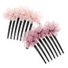 Angoily 2pcs Floral Hair Comb Yarn Material Hair Accessories Women for Parties Elegant Decorative view 1