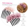 Angoily 2pcs Floral Hair Comb Yarn Material Hair Accessories Women for Parties Elegant Decorative view 4