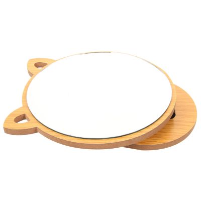 DOITOOL Portable Wooden Vanity Mirror Foldable Travel Mirror for Desk Makeup Bathroom Small Cat Shape Mirror Surface