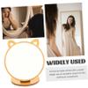 DOITOOL Portable Wooden Vanity Mirror Foldable Travel Mirror for Desk Makeup Bathroom Small Cat Shape Mirror Surface view 4