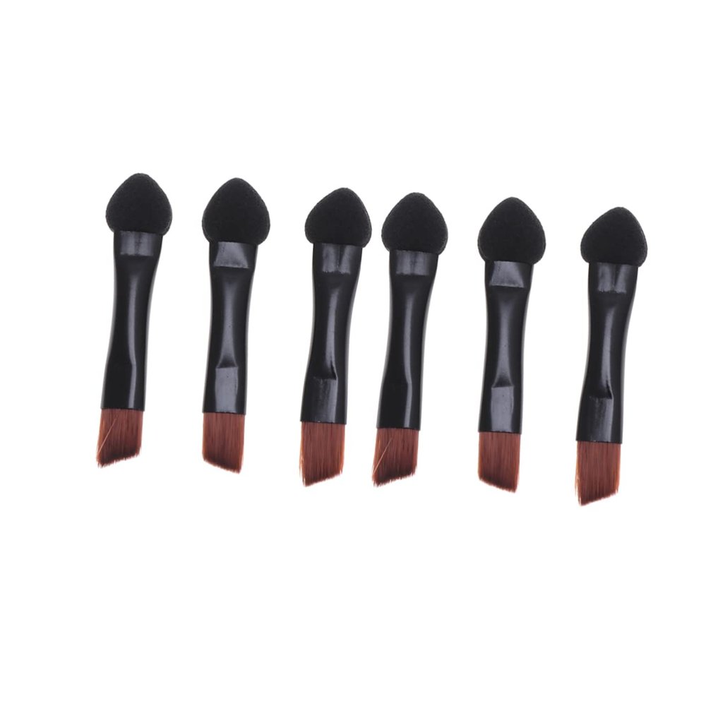 Beatifufu 20pcs Eyelash Brush Double Sided Makeup Brush Eyeshadow Lip Eyebrow Black for Women Easy to Use
