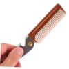 Didiseaon Portable Folding Beard Comb Stainless Steel Men's Grooming Brush Barber Shop Brush Tool Hair Barber Tool view 2