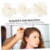 Angoily 4pcs Pearl Hair Clip Hair Pin Tiara Barrettes Pearl pin s Bow with Alligator Clips Wedding pin Barrette pin for Women Miss Wild view 3