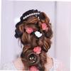 Angoily 4pcs Womens Hair Clips Crystal Ab Rhinestones Hair Gems for Women Diamond Headpiece Wire Hair Side Comb Hair Accessory for Women Bangs Hair Clip Barrettes Bride Love Veil view 4