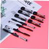 Angoily 10pcs Mini Foldable Eyebrow Brush Professional Makeup Brushes for Eyebrows and Eyelashes Portable Design for Women for Travel and Everyday Use Black view 2