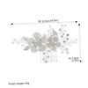 Angoily 1pc Elegant Pearl Beaded Hair Comb for Weddings Handmade Bridal Accessory Flower Design Silver Wedding Hairpin for Brides and Special Occasions view 2
