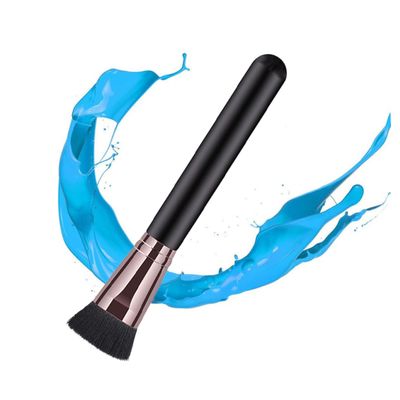 Angoily Synthetic Bristles Makeup Foundation Brush Flat Brush Pvc Handle Black for Daily Professional Use
