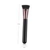 Angoily Synthetic Bristles Makeup Foundation Brush Flat Brush Pvc Handle Black for Daily Professional Use view 2