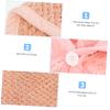 Angoily 2pcs Ultra-Absorbent Microfiber Hair Drying Towel Caps Quick Drying Shower Wrap for Women Lightweight Suitable for All Hair Types Pink view 4
