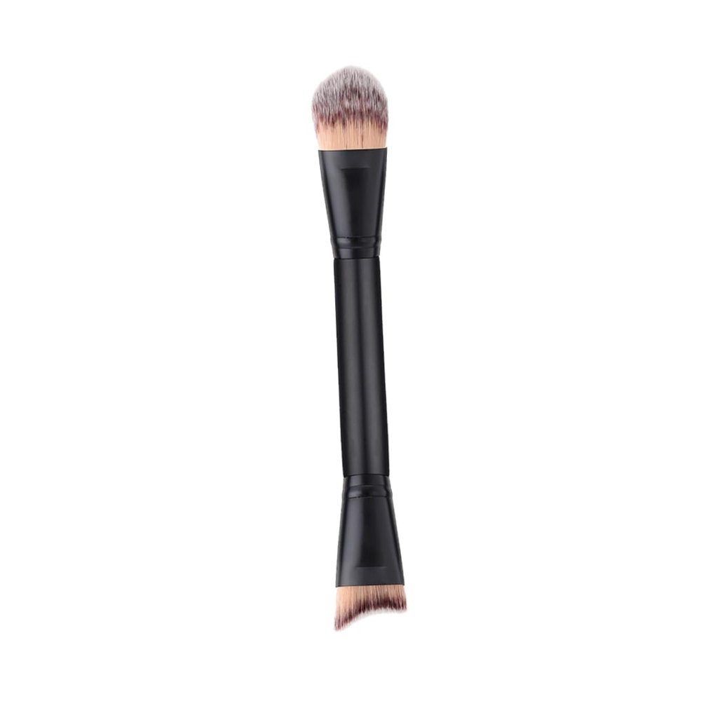 Angoily Soft Synthetic Hair Makeup Brush Dual Powder Cream Blending Brush Wood Handle T-01-353