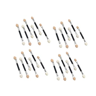Beatifufu 30pcs Portable Double-ended Eyeshadow Brush Aluminum Tube Makeup Tools for Women and Girls Lightweight Design for and Daily Use