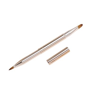 Angoily 1pc Double-headed Retractable Lip Brush for Lipstick and Concealer Portable Makeup Applicator Tool for Lip Gloss and Liquid Cosmetics Essential Makeup Brush Kit
