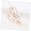 Beatifufu Bridal Hair Comb 1 Piece Crystal Gold Leaves Wedding Hair Side Comb Accessory for Brides and Bridesmaids view 2