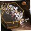 Beatifufu Bridal Hair Comb 1 Piece Crystal Gold Leaves Wedding Hair Side Comb Accessory for Brides and Bridesmaids view 3