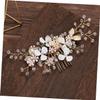 Beatifufu Bridal Hair Comb 1 Piece Crystal Gold Leaves Wedding Hair Side Comb Accessory for Brides and Bridesmaids view 4