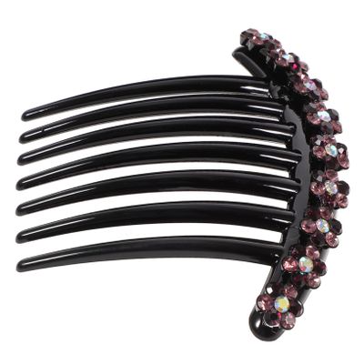 Angoily 1pc Crystal Hair Comb for Women Inserted Comb Flower Design Stylish Hair Accessories for Women for Girls