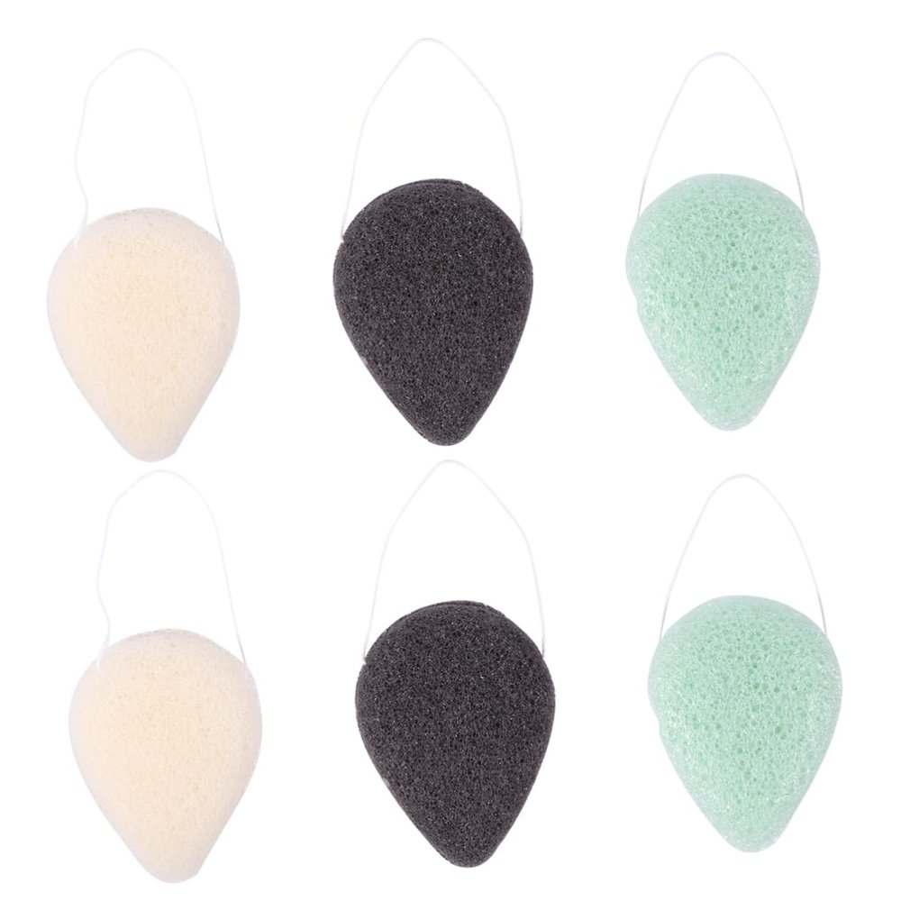Didiseaon 6pcs Makeup Removal Puff Sponges Gentle Face Cleansing and Washing Puff for Exfoliating Skin Removes and Blemishes Safe Natural Material Random Color
